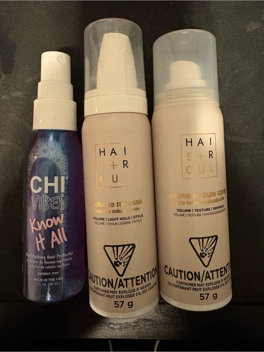 Chi Multitasking Hair Protector, Hair + Soul Mousse & Texture Spray Set